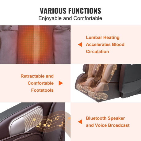Full Body Zero Gravity Recliner with 3D Shiatsu - Vevor - Sleep Galleria