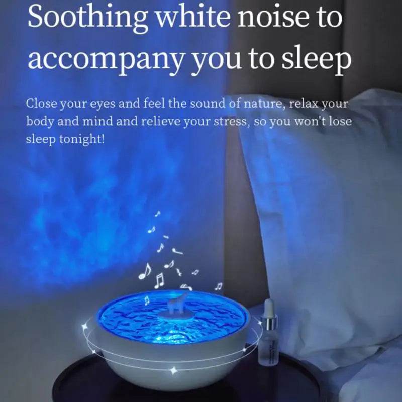 Wireless White Noise Speaker Lamp with Light Projector - Sleep Galleria