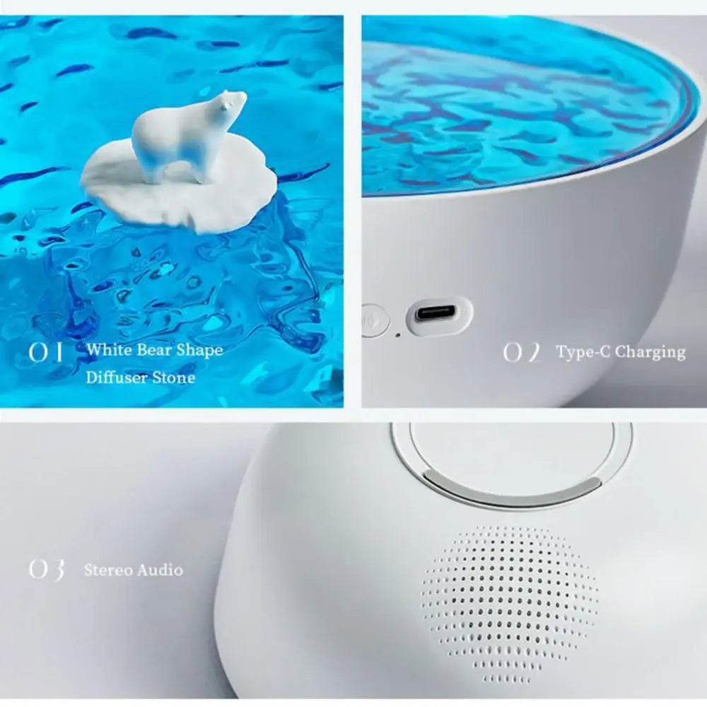 Wireless White Noise Speaker Lamp with Light Projector - Sleep Galleria