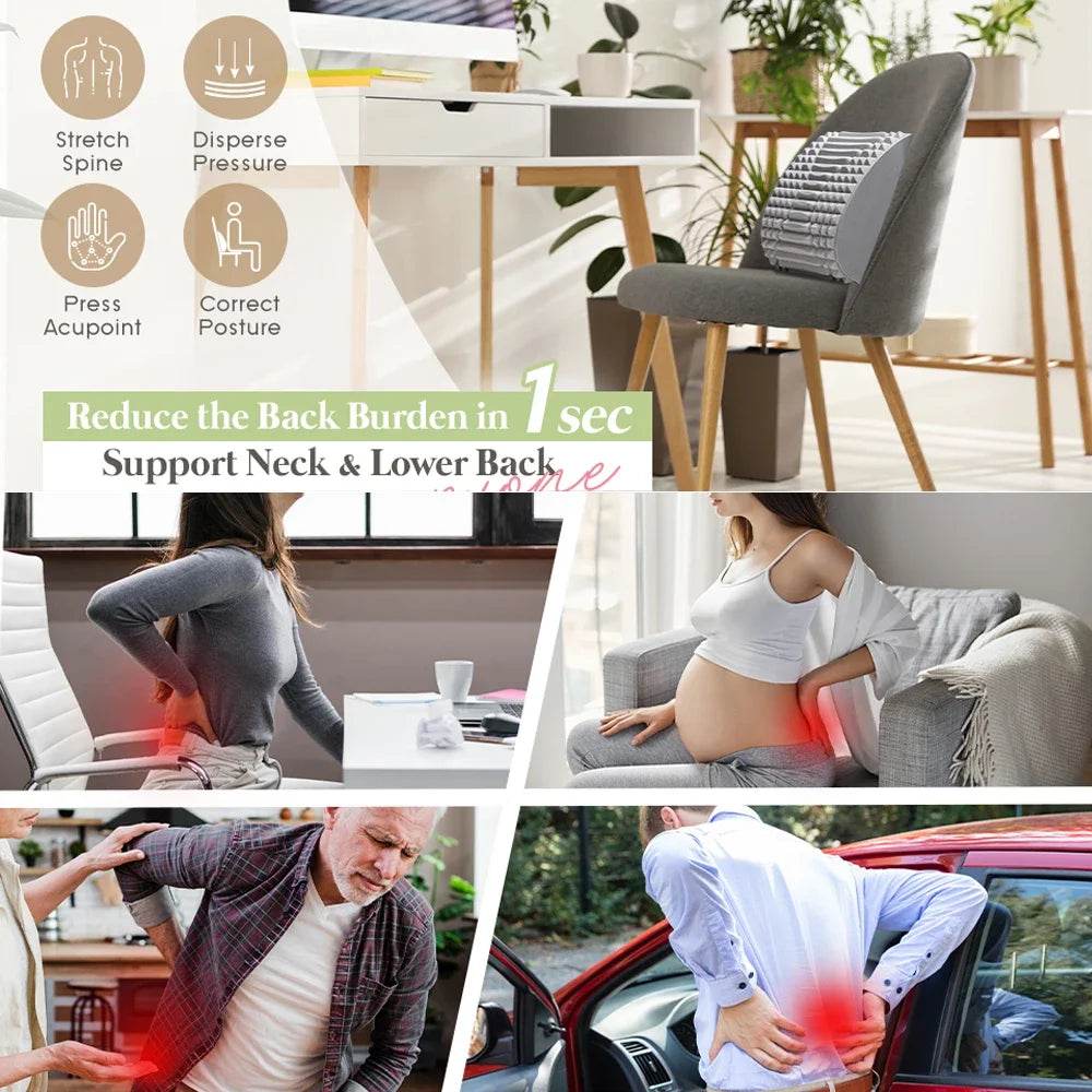 Lumbar Support Back Stretcher Massage Device - WEPIZAZZ - Sleep Galleria