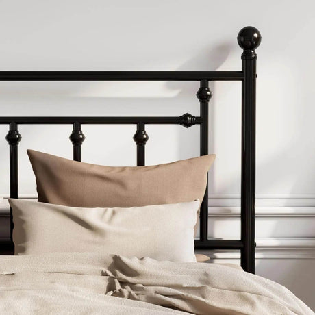 Victorian Metal Platform Bed Frame with Steel Slats - Sleep Galleria