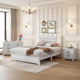 3 - Piece Modern Upholstered Bedroom Furniture Set With LED Lights - XMSJ - Sleep Galleria