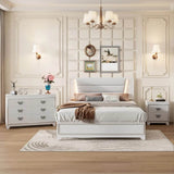 3 - Piece Modern Upholstered Bedroom Furniture Set With LED Lights - XMSJ - Sleep Galleria