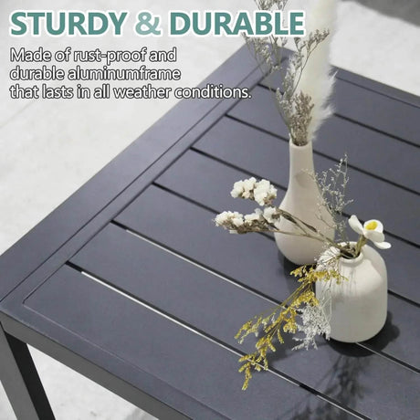 5-Piece Modern Aluminum Outdoor Patio Furniture Set - Sleep Galleria