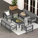 5-Piece Modern Aluminum Outdoor Patio Furniture Set - Sleep Galleria