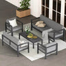 5-Piece Modern Aluminum Outdoor Patio Furniture Set - Sleep Galleria