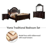 6 - Piece Traditional Solid Wood Bedroom Furniture Set - XMSJ - Sleep Galleria