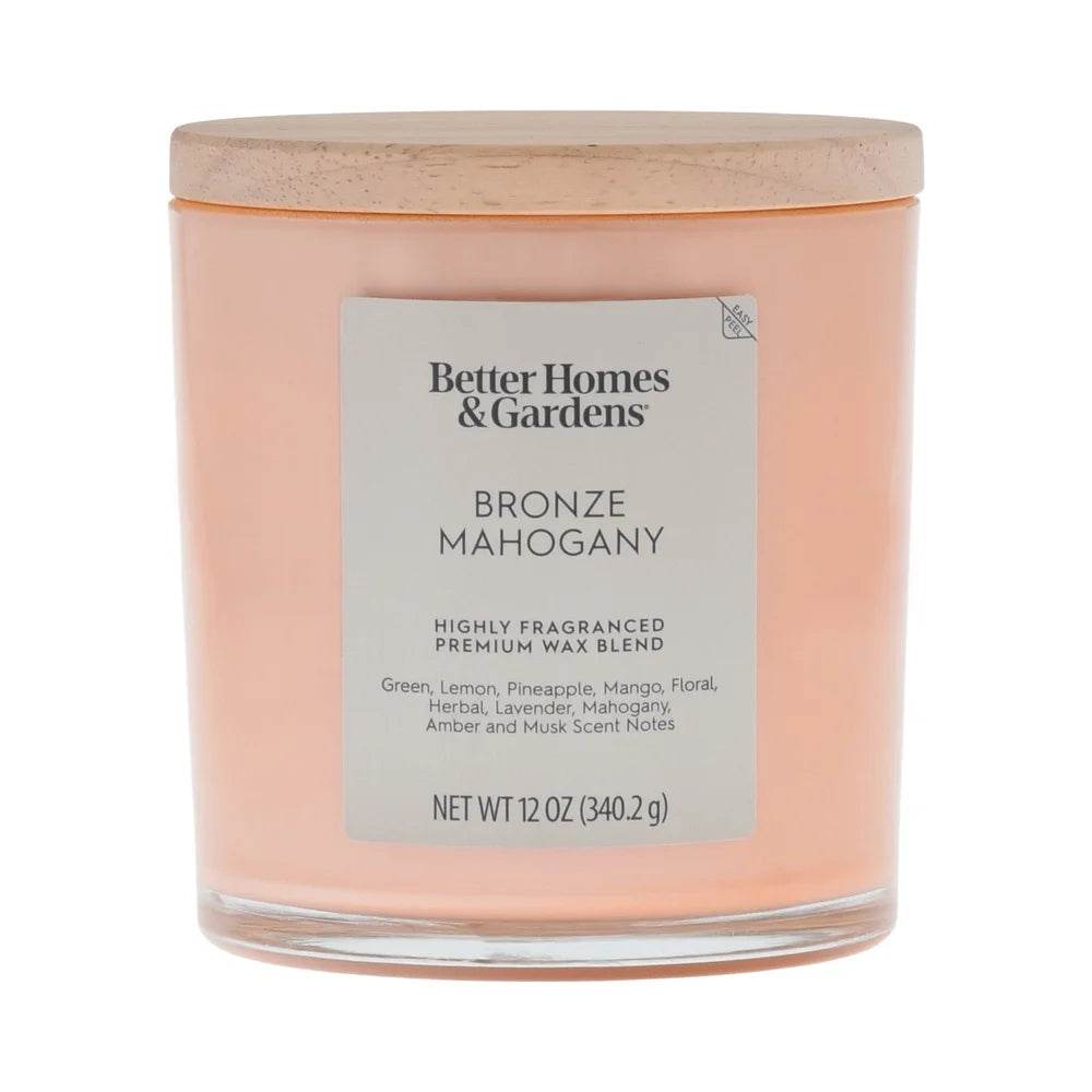Bronze Mahogany Scented 12oz Jar Candle With Double Wicks - XMSJ - Sleep Galleria