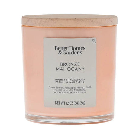 Bronze Mahogany Scented 12oz Jar Candle With Double Wicks - XMSJ - Sleep Galleria