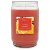 Cranberry Mandarin Scented 20 oz Glass Jar Candle - XMSJ - Sleep Galleria