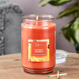 Cranberry Mandarin Scented 20 oz Glass Jar Candle - XMSJ - Sleep Galleria