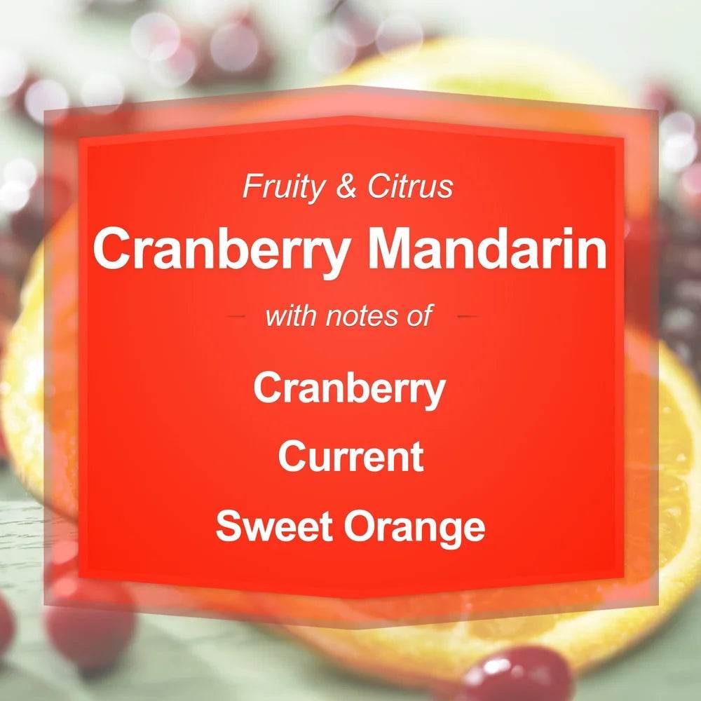 Cranberry Mandarin Scented 20 oz Glass Jar Candle - XMSJ - Sleep Galleria