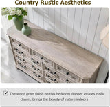 Farmhouse Rustic 9-Drawer Engineered Wood Dresser - Sleep Galleria