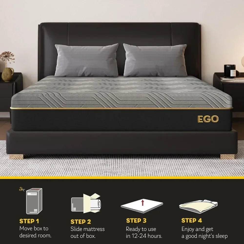 Medium Copper Gel Memory Foam Cooling Mattress 12-Inch - Sleep Galleria