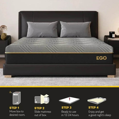Medium Copper Gel Memory Foam Cooling Mattress 12-Inch - Sleep Galleria