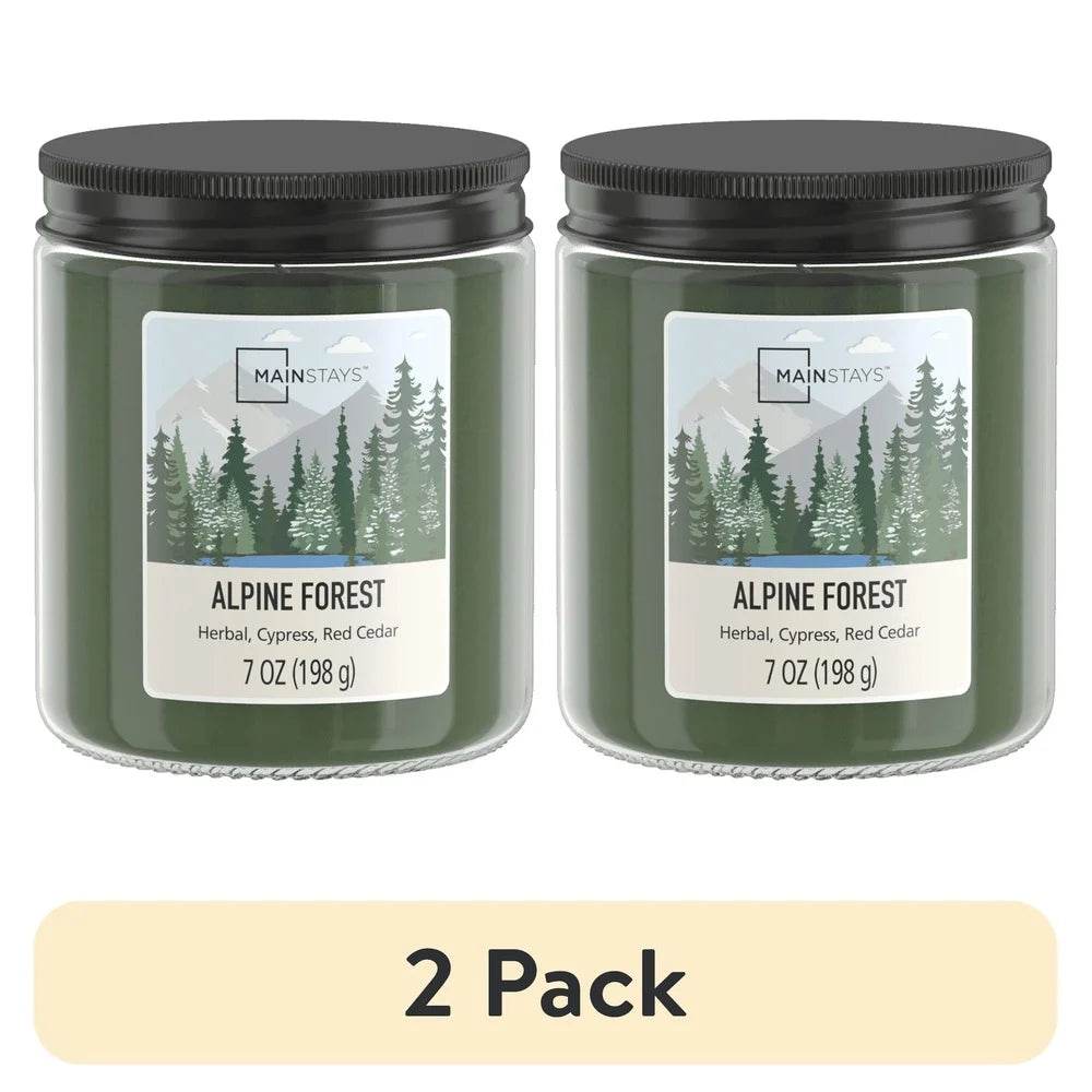Pack Of 2 Alpine Forest Scented Jar Candles - XMSJ - Sleep Galleria