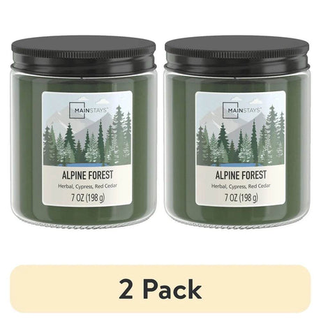 Pack Of 2 Alpine Forest Scented Jar Candles - XMSJ - Sleep Galleria
