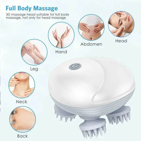 Electric Deep Scalp Massager With Silicone Heads - YOSYO - Sleep Galleria