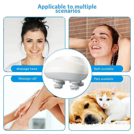Electric Deep Scalp Massager With Silicone Heads - YOSYO - Sleep Galleria