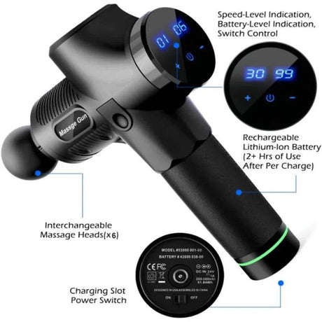 Handheld Deep Tissue Percussion Massage Gun - Ytyin - Sleep Galleria
