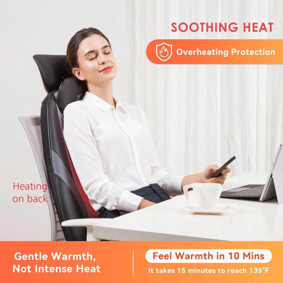 Shiatsu Heat Massage Cushion with Kneading Back Therapy Pad - Ytyin - Sleep Galleria