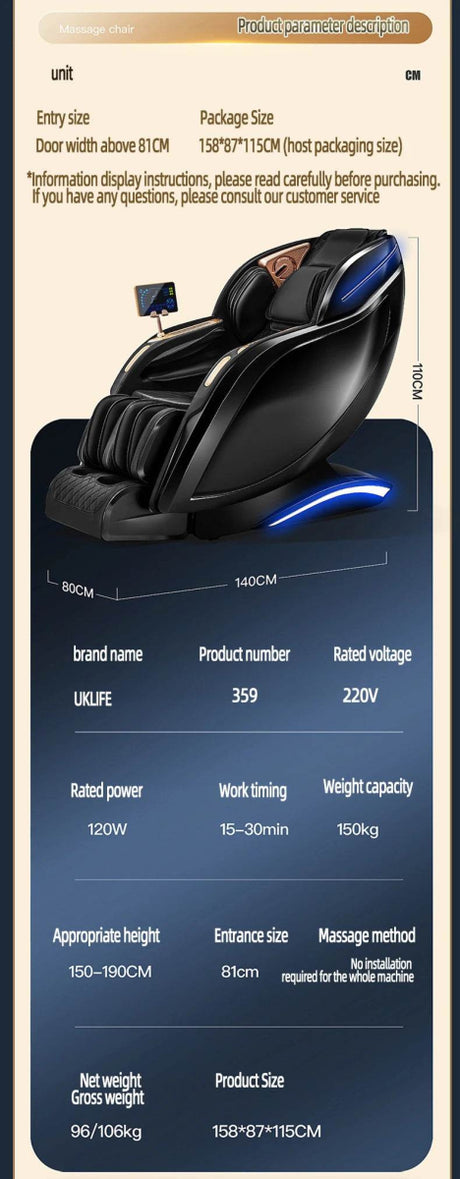 Yutori CloudWarm Zero Gravity Massage Chair - Yutori - Sleep Galleria