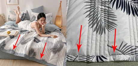 Quilted Spring Summer Quilt Queen Size Soft Comfortable Quilts Machine Washable Single Double Blanket for Bed Comforter 150x200 - zeby - Sleep Galleria