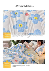 Quilted Spring Summer Quilt Queen Size Soft Comfortable Quilts Machine Washable Single Double Blanket for Bed Comforter 150x200 - zeby - Sleep Galleria