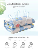 Quilted Spring Summer Quilt Queen Size Soft Comfortable Quilts Machine Washable Single Double Blanket for Bed Comforter 150x200 - zeby - Sleep Galleria