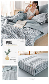 Quilted Spring Summer Quilt Queen Size Soft Comfortable Quilts Machine Washable Single Double Blanket for Bed Comforter 150x200 - zeby - Sleep Galleria