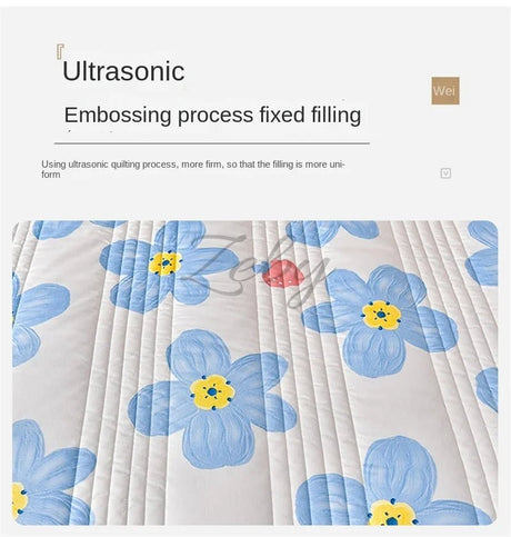 Quilted Spring Summer Quilt Queen Size Soft Comfortable Quilts Machine Washable Single Double Blanket for Bed Comforter 150x200 - zeby - Sleep Galleria