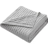 100x150cm Light Green 100% Cotton Waffle Blanket - Sleep Galleria