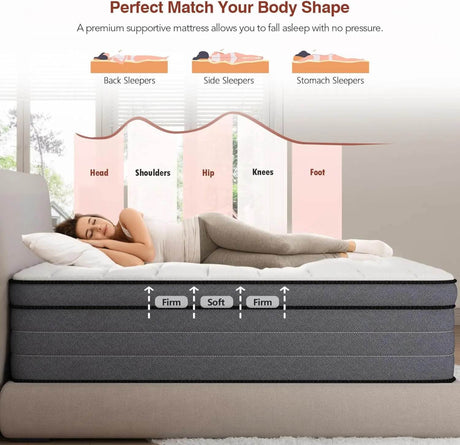 12-Inch Cooling Gel Memory Foam Mattress - Sleep Galleria
