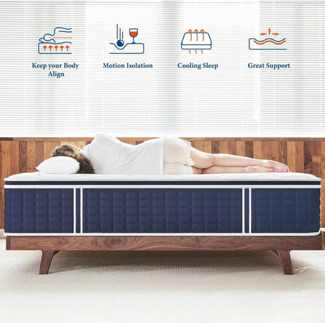 14-Inch Hybrid Pocket Spring Mattress - Sleep Galleria