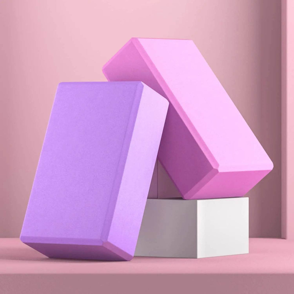 2-Piece EVA Foam Yoga Blocks For Stretching - Sleep Galleria