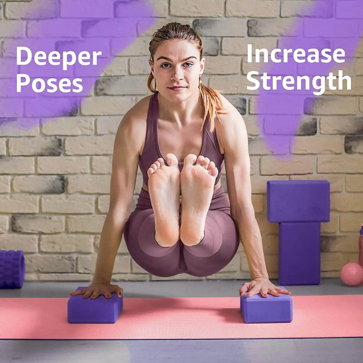 2-Piece EVA Foam Yoga Blocks For Stretching - Sleep Galleria