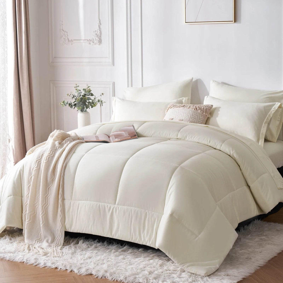 7-Piece Polyester Bedding Comforter Sheet Set - Sleep Galleria