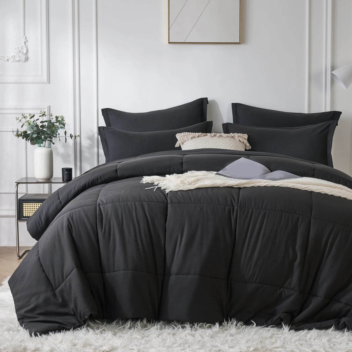 7-Piece Polyester Bedding Comforter Sheet Set - Sleep Galleria