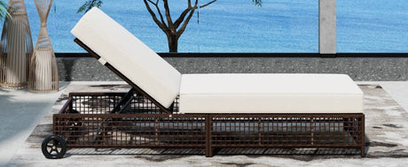 Adjustable 5 - Position PE Rattan Outdoor Lounge Chair - Zenvia - Sleep Galleria
