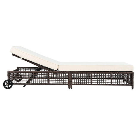 Adjustable 5 - Position PE Rattan Outdoor Lounge Chair - Zenvia - Sleep Galleria