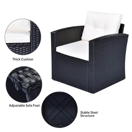 All-Weather Wicker Outdoor Patio Seating Set - Sleep Galleria