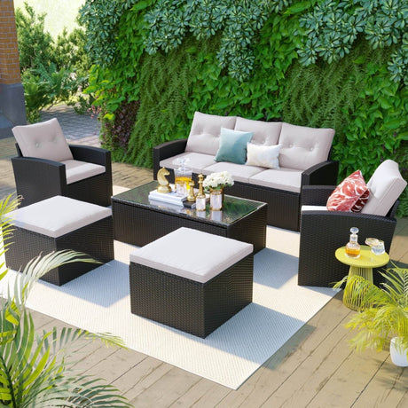 All-Weather Wicker Outdoor Patio Seating Set - Sleep Galleria