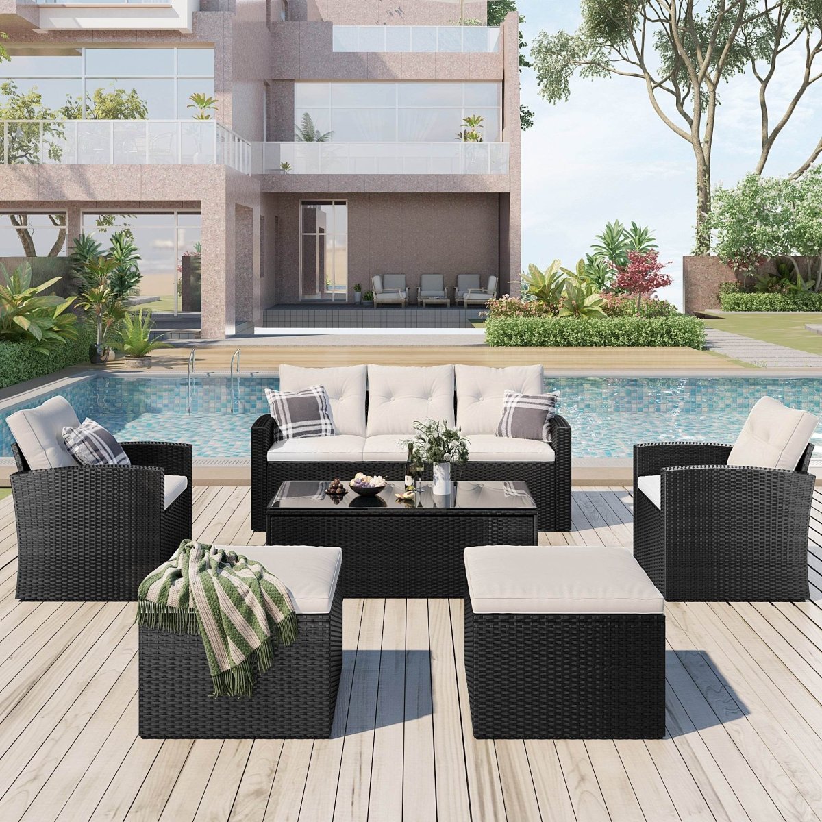 All-Weather Wicker Outdoor Patio Seating Set - Sleep Galleria