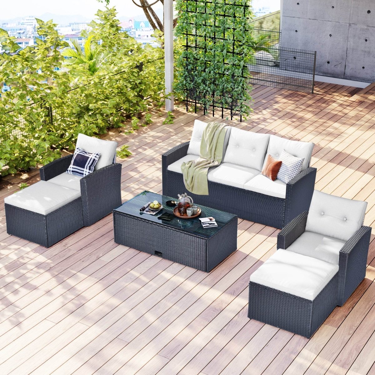 All-Weather Wicker Outdoor Patio Seating Set - Sleep Galleria