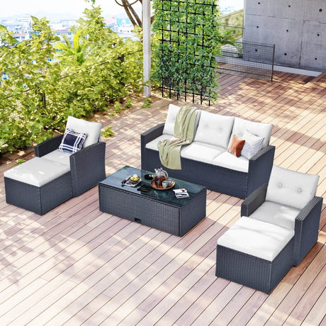 All-Weather Wicker Outdoor Patio Seating Set - Sleep Galleria