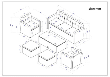 All-Weather Wicker Outdoor Patio Seating Set - Sleep Galleria
