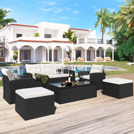 All-Weather Wicker Outdoor Patio Seating Set - Sleep Galleria