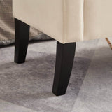 Beige Velvet Storage Bed Bench With Foam Seat - Sleep Galleria