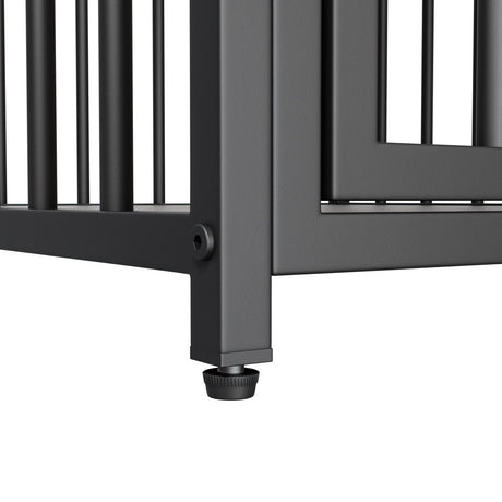 Brown MDF Iron Pet Dog Crate With Drawer Storage - Sleep Galleria