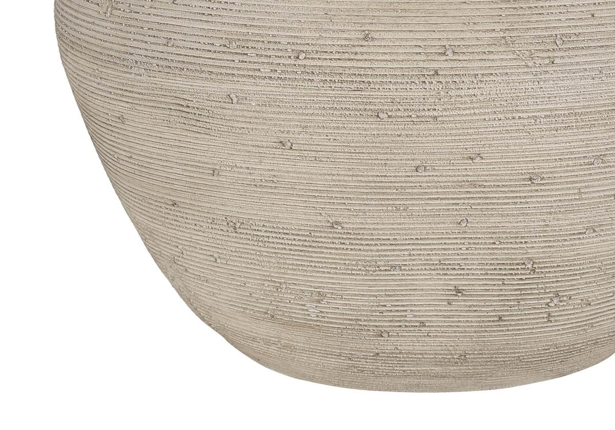 Contemporary Concrete Cream Table Lamp With Linen Shade - Sleep Galleria